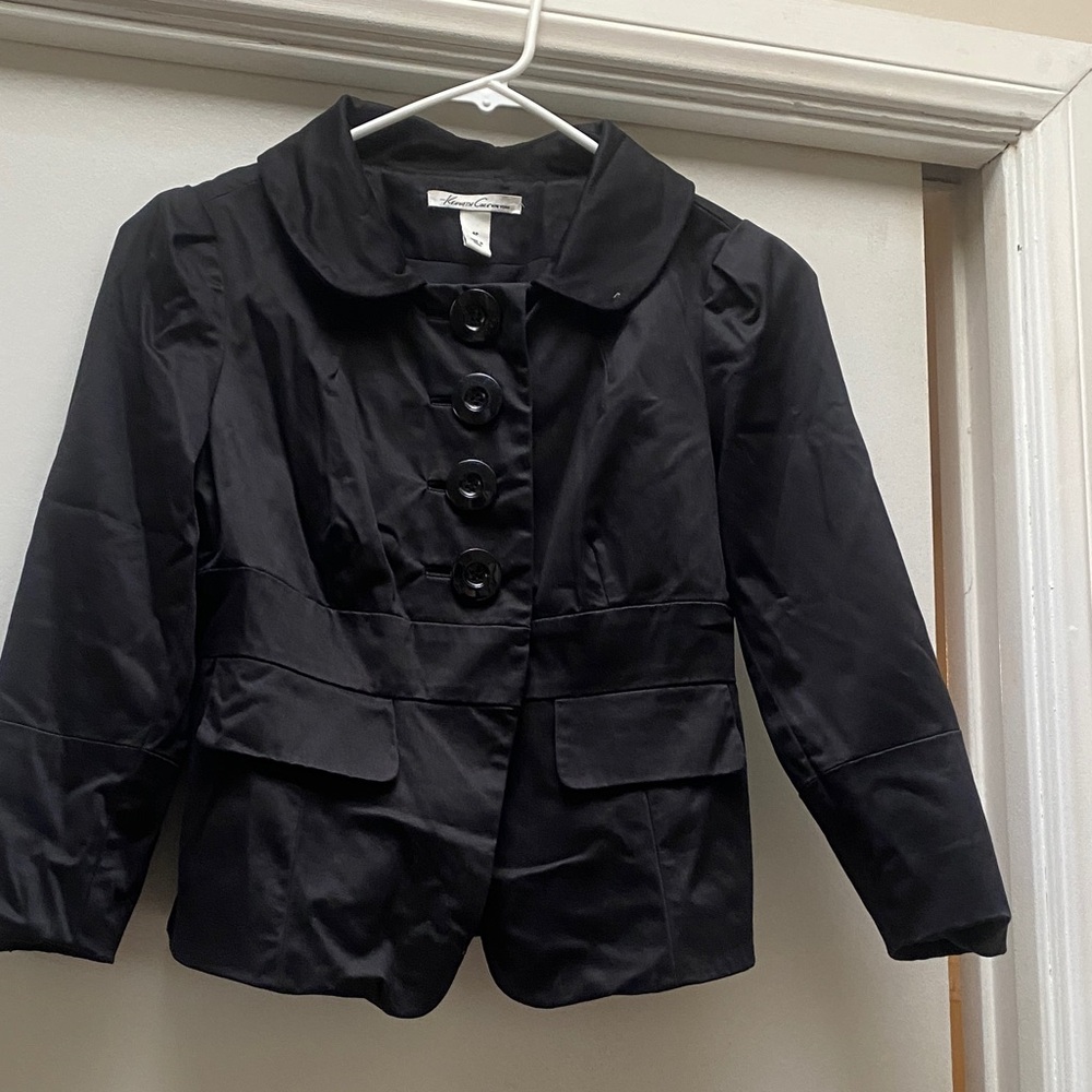 Kenneth Cole New York Black quarter length sleeve blazer